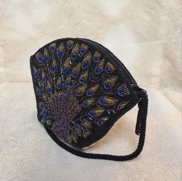 Chico's Beaded Peacock Handbag - Picture 5 of 16